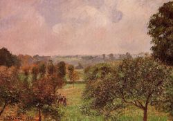 Pissarro, Automne à Éragny reproduction peinte à la main