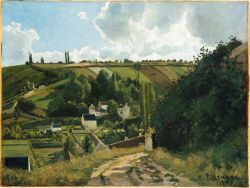Pissarro, La côte du Jallais, Pontoise reproduction peinte à la main