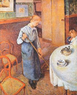 Peinture sur toile de Pissarro, La petite bonne de campagne reproduction peinte à la main