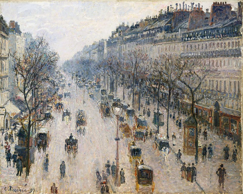Pissarro, Le boulevard Montmartre un matin d'hiver