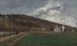 Pissarro, Les rives de la Marne en hiver reproduction peinte à la main