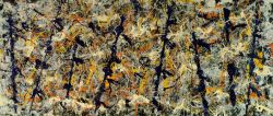 Peinture sur toile de Pollock, Blue Pole - Number 11 reproduction peinte à la main