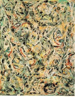 Peinture sur toile de Pollock, Eyes In The Heat reproduction peinte à la main