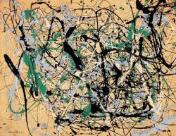 Peinture sur toile de Pollock, Number 17 reproduction peinte à la main