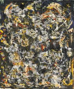 Peinture sur toile de Pollock, Number 4 reproduction peinte à la main