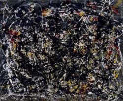 Peinture sur toile de Pollock, Number 6 reproduction peinte à la main