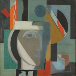 Ragnhild Kaarbo Composition With Head C. 1925 reproduction peinte à la main