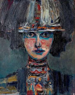 Rene Portocarrero Portrait 1964 reproduction peinte à la main