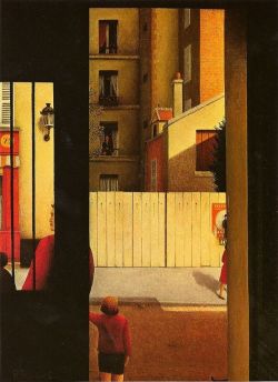 Rene Rimbert Suburban Landscape 1973 reproduction peinte à la main