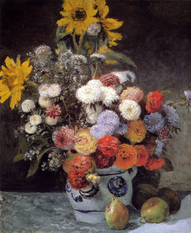 Renoir, Composition florale dans un pot en terre