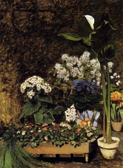 Peinture sur toile de Renoir, Fleurs printannières reproduction peinte à la main