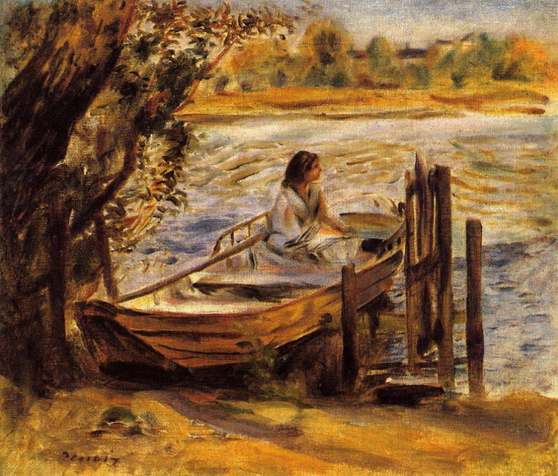 Renoir, Jeune femme dans un bateau (Lise Trehot)