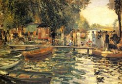 Peinture sur toile de Renoir, La Grenouillère reproduction peinte à la main