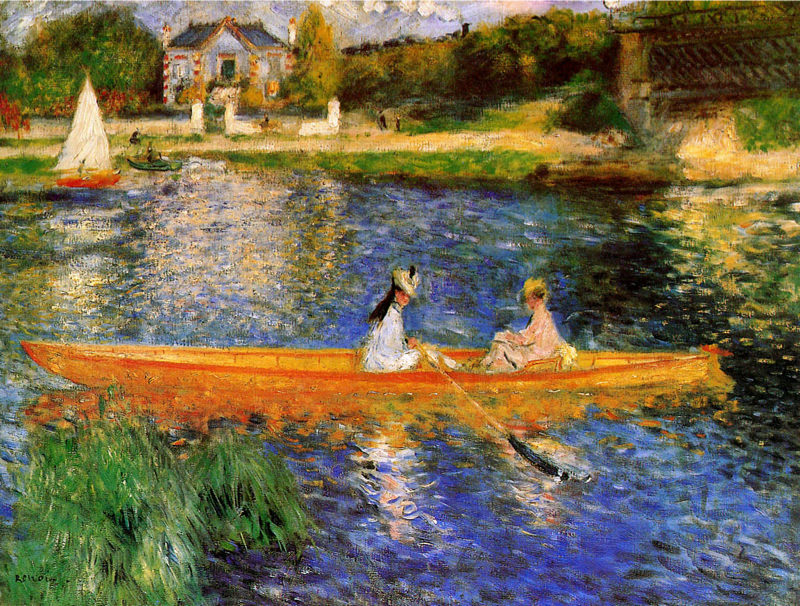 Renoir, La Seine à Anières - Le skiff