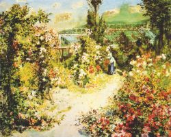 Peinture sur toile de Renoir, La serre reproduction peinte à la main