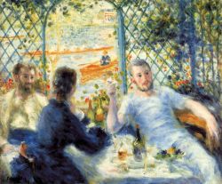 Peinture sur toile de Renoir, Le déjeuner des canoéistes reproduction peinte à la main
