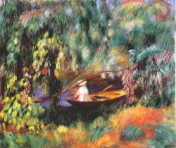 Peinture sur toile de Renoir, Le skiff reproduction peinte à la main