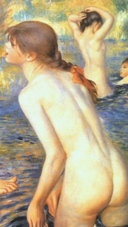 Peinture sur toile de Renoir, Les baigneuses reproduction peinte à la main