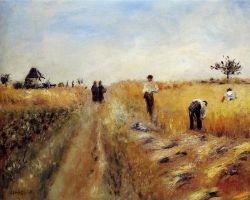Peinture sur toile de Renoir, Les moissonneurs reproduction peinte à la main