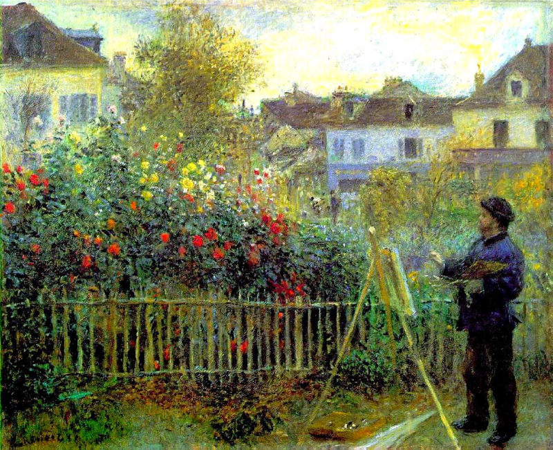 Renoir, Monet peignant dans son jardin à Argenteuil