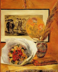 Peinture sur toile de Renoir, Nature morte avec un bouquet reproduction peinte à la main