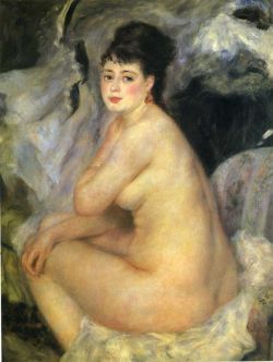 Peinture sur toile de Renoir, Nu assise sur un canapé reproduction peinte à la main