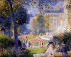 Peinture sur toile de Renoir, Place de la Trinité reproduction peinte à la main