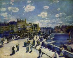 Peinture sur toile de Renoir, Pont Neuf reproduction peinte à la main