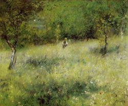 Peinture sur toile de Renoir, Printemps à Catou reproduction peinte à la main