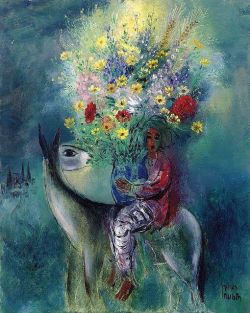 Reuven Rubin Rider With Bouquet 1969 reproduction peinte à la main
