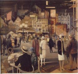 Richard Gessner Paris La Nuit 1927-28 reproduction peinte à la main