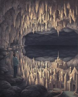 Peinture sur toile de Rob Gonsalves As Above So Below reproduction peinte à la main