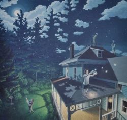 Peinture sur toile de Rob Gonsalves Firefly Constellation reproduction peinte à la main