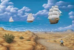 Peinture sur toile de Rob Gonsalves In Search Of Sea reproduction peinte à la main