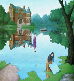 Peinture sur toile de Rob Gonsalves Mirrors reproduction peinte à la main