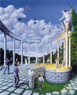 Peinture sur toile de Rob Gonsalves Pulling Strings reproduction peinte à la main