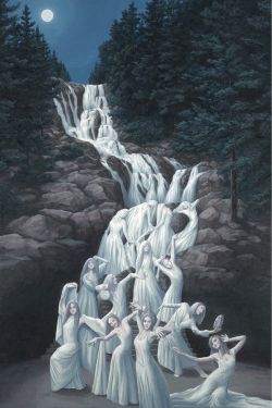 Peinture sur toile de Rob Gonsalves Water Dancing reproduction peinte à la main
