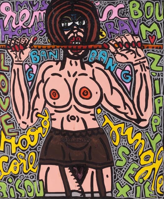 Robert Combas Elle Mange Du Sucre D Orge En Cravache