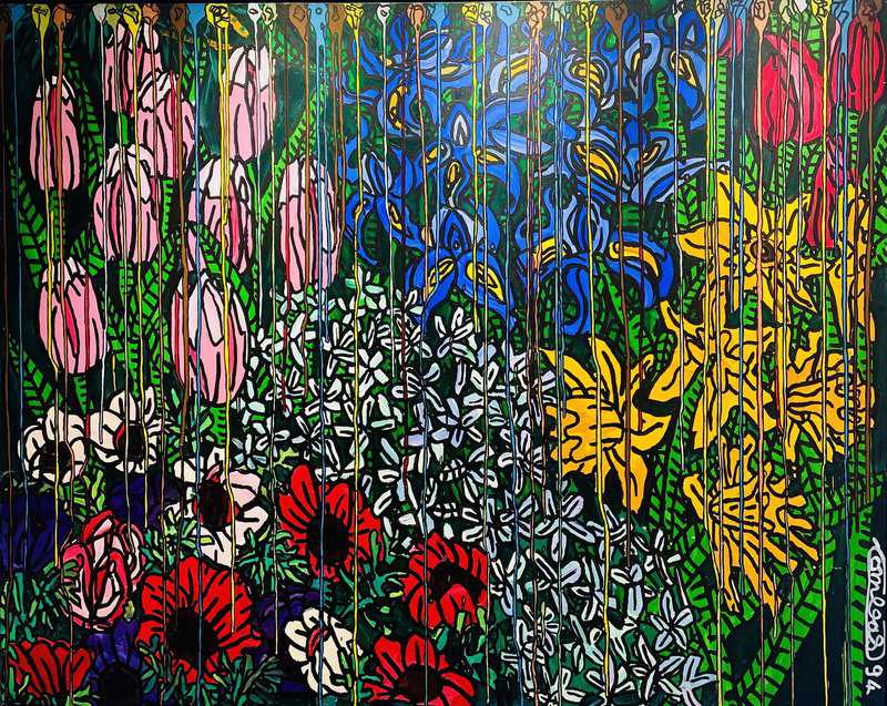 Robert Combas Fleurs Ensemble Pour Le Meilleur Et Pour Le Pire