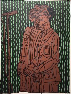 Peinture sur toile de Robert Combas Le Choeur reproduction peinte à la main