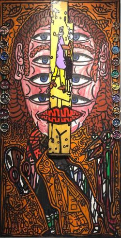 Peinture sur toile de Robert Combas Sans Titre - 1990 reproduction peinte à la main