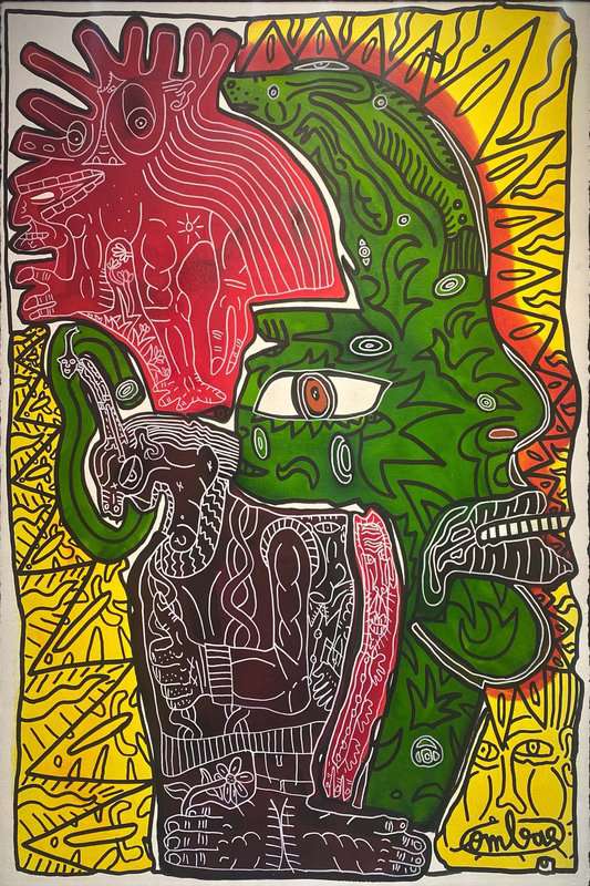 Robert Combas T Te Frapp E D Un Monstre Rouge