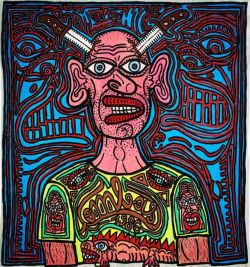 Peinture sur toile de Robert Combas Untitled 1986 reproduction peinte à la main