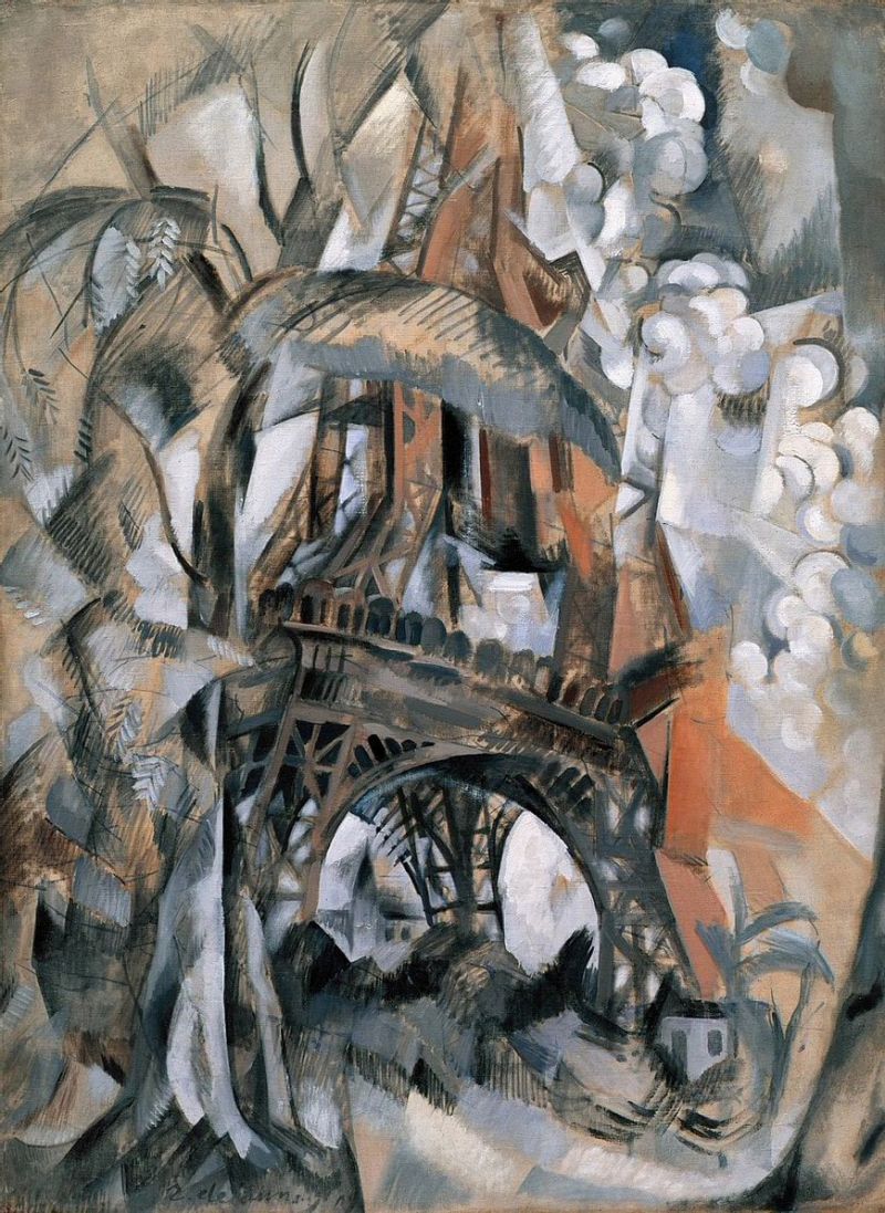 Robert Delaunay Eiffel Tower With Trees Summer 1910