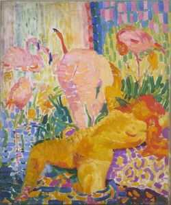 Peinture sur toile de Robert Delaunay Nudes With Ibises 1907 reproduction peinte à la main