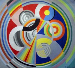 Peinture sur toile de Robert Delaunay, Rythme N 1 - 1938 reproduction peinte à la main