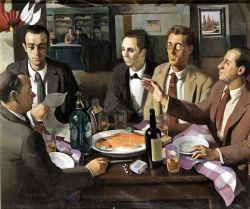 Roberto Fernandez Balbuena Mesa De Cafe - Cafe Table - 1927 reproduction peinte à la main