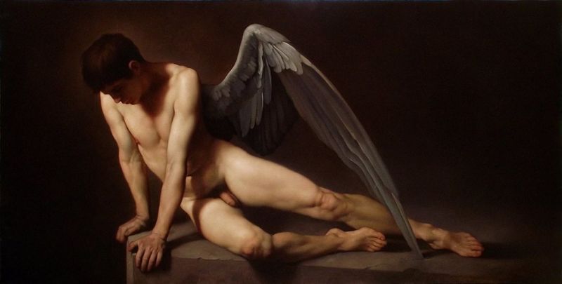Roberto Ferri Amore Piange Sulla Tomba Di Psiche - Love Cries On The Tomb Of Psyche