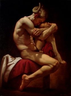 Peinture sur toile de Roberto Ferri Facilis Descensus Averno - Descent To Hell reproduction peinte à la main