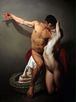 Peinture sur toile de Roberto Ferri Il Bacio - The Kiss reproduction peinte à la main